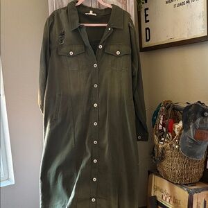 Olive Green Jean Jacket